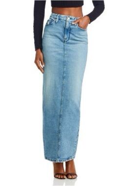 GOOD AMERICAN Denim Tube Maxi Skirt